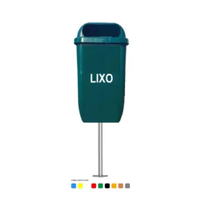 Kit Lixeiras Papeleira 50l C/ Suporte tipo POSTE - Belosch