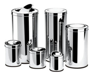 Lixeira Inox com tampa basculante - Aldinox