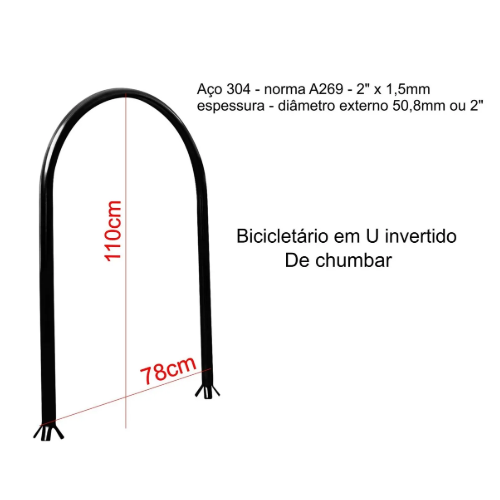 U invertido de chumbar U invertido de chumbar