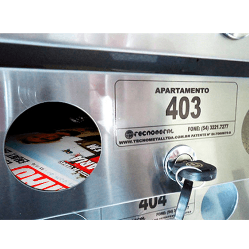 Caixa de correio colmeia inox para revistas Caixa de correio colmeia inox para revistas