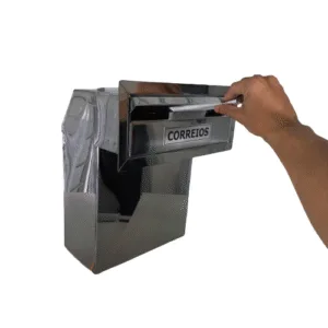 Caixa de Correio Tipo L Para Muro Inox