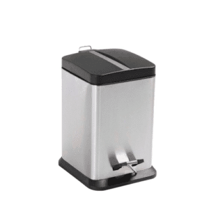 Lixeira com Pedal Inox Quadrada Jaspe - Mor