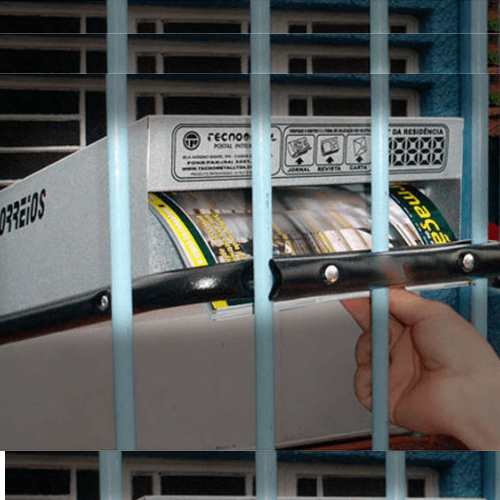 Caixa de correio alumínio para grade Caixa de correio alumínio para grade