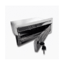 CAIXA DE CORREIO INOX PARA CHUMBAR NO MURO COM ACESSO FRONTAL