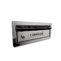 CAIXA DE CORREIO INOX PARA CHUMBAR NO MURO COM ACESSO FRONTAL
